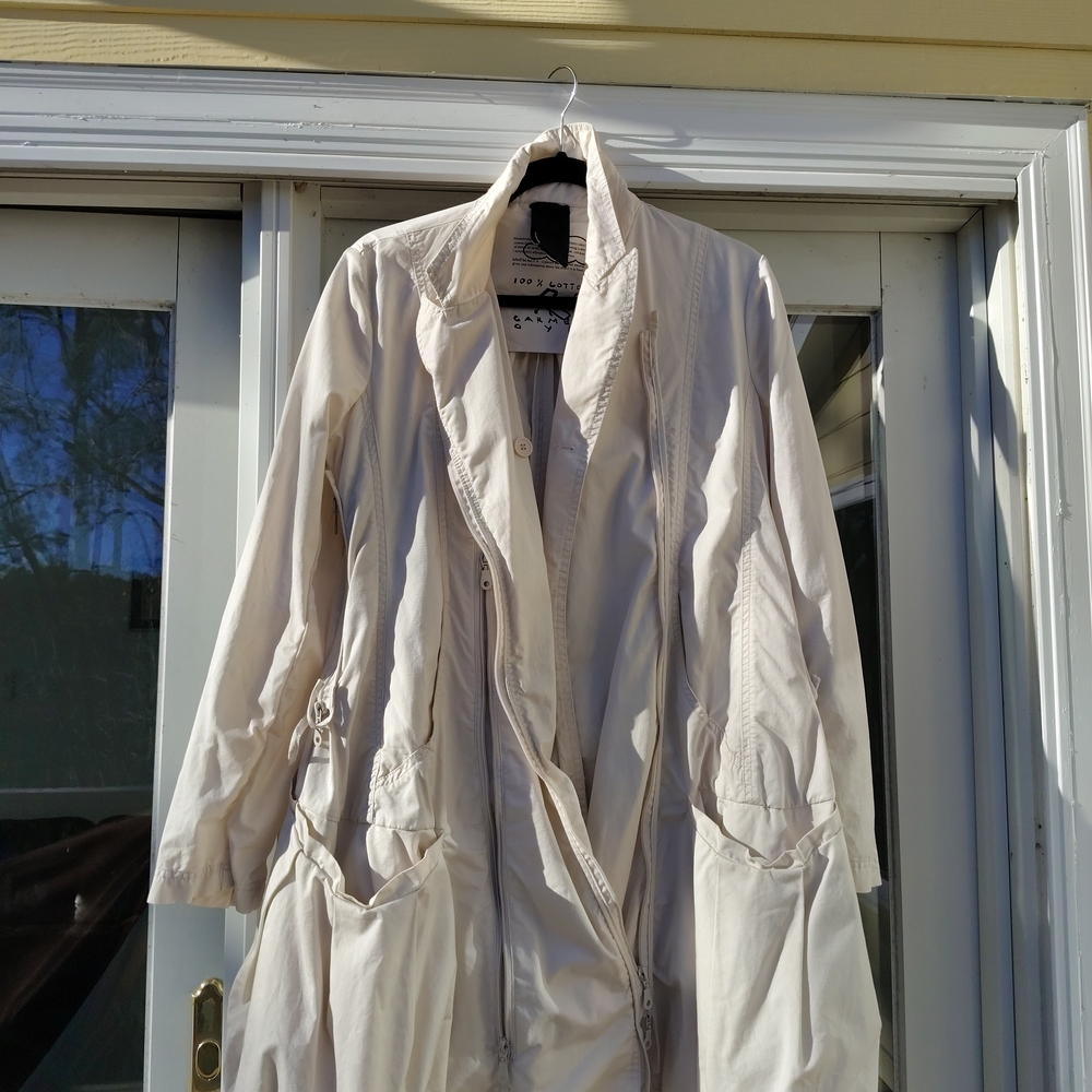 Rundholz Beige Utility Trapeze Multi Zipper Jacket for Women - Picture 3 of 15
